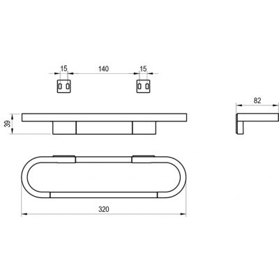 Ravak Chrome II drążek na ręcznik chrom X07P1369