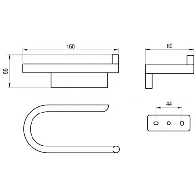 Ravak Chrome II uchwyt na papier toaletowy chrom X07P1370