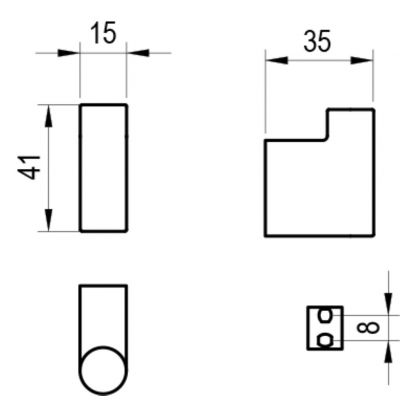 Ravak Chrome II wieszak na ręcznik czarny X07P1373