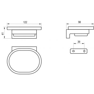 Ravak Chrome II mydelniczka ścienna czarna X07P1375