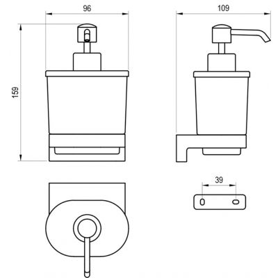 Ravak Chrome II dozownik do mydła czarny X07P1380