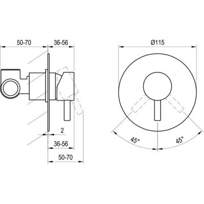 Ravak Espirit bateria prysznicowa podtynkowa chrom X070205