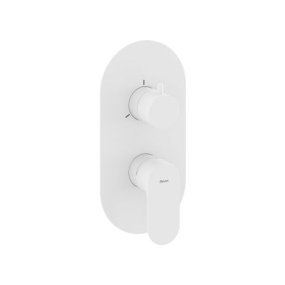 Ravak Eleganta bateria wannowo-prysznicowa podtynkowa z termostatem biały mat X070260