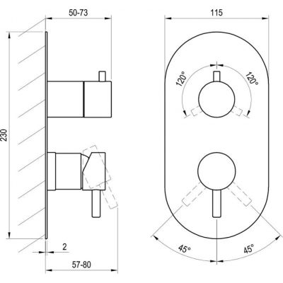 Ravak Espirit bateria wannowo-prysznicowa podtynkowa grafit szczotkowany X070320