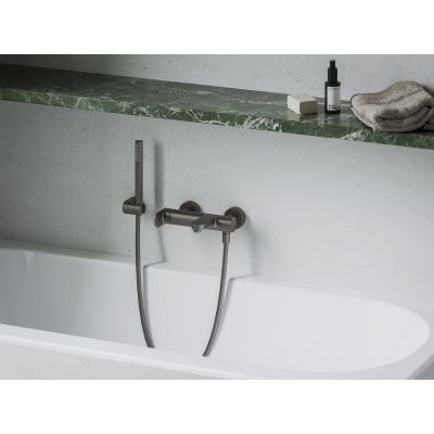 Ravak Eleganta bateria wannowo-prysznicowa ścienna grafit szczotkowany X070330