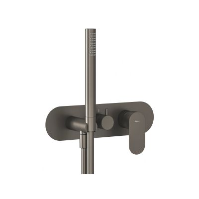 Ravak Eleganta bateria wannowo-prysznicowa podtynkowa z termostatem grafit szczotkowany X070333