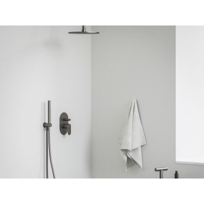 Ravak Eleganta bateria wannowo-prysznicowa podtynkowa grafit szczotkowany X070335