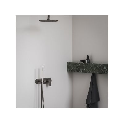 Ravak Eleganta bateria wannowo-prysznicowa podtynkowa grafit szczotkowany X070337