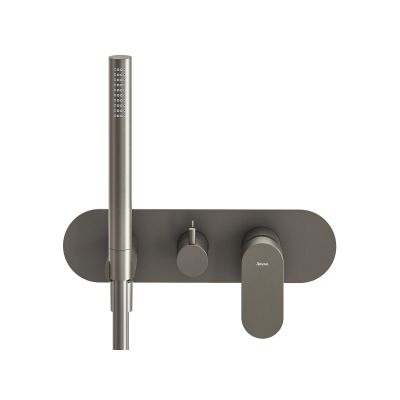 Ravak Eleganta bateria wannowo-prysznicowa podtynkowa grafit szczotkowany X070337