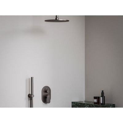 Ravak Eleganta bateria wannowo-prysznicowa podtynkowa grafit szczotkowany X070338