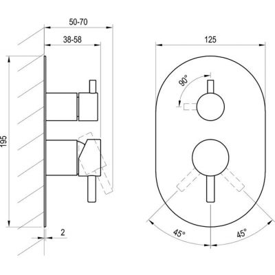 Ravak Espirit bateria wannowo-prysznicowa podtynkowa różowe złoto szczotkowane X070362