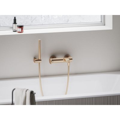 Ravak Eleganta bateria wannowo-prysznicowa ścienna różowe złoto X070367