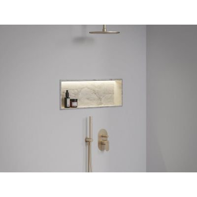 Ravak Eleganta bateria wannowo-prysznicowa podtynkowa różowe złoto X070372