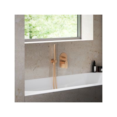 Ravak Eleganta bateria wannowo-prysznicowa podtynkowa różowe złoto X070372