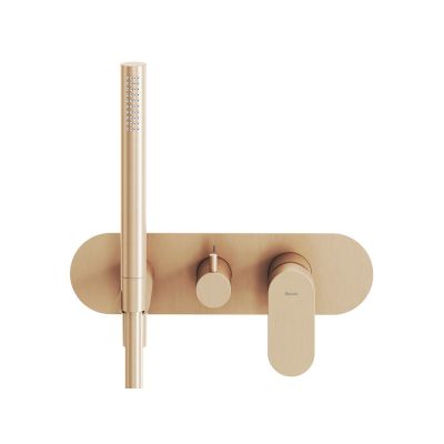 Ravak Eleganta bateria wannowo-prysznicowa podtynkowa różowe złoto X070374