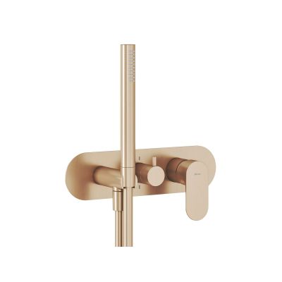 Ravak Eleganta bateria wannowo-prysznicowa podtynkowa różowe złoto X070374