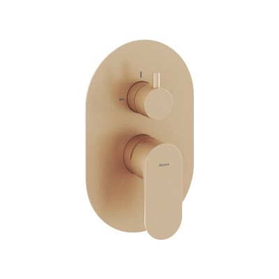 Ravak Eleganta bateria wannowo-prysznicowa podtynkowa różowe złoto X070375