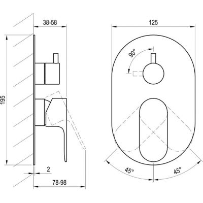 Ravak Eleganta bateria wannowo-prysznicowa podtynkowa różowe złoto X070375