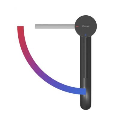 Ravak Espirit bateria umywalkowa stojąca ES 012.01 BeCool czarny mat X070396