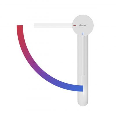 Ravak Espirit bateria umywalkowa stojąca BeCool biały mat X070400