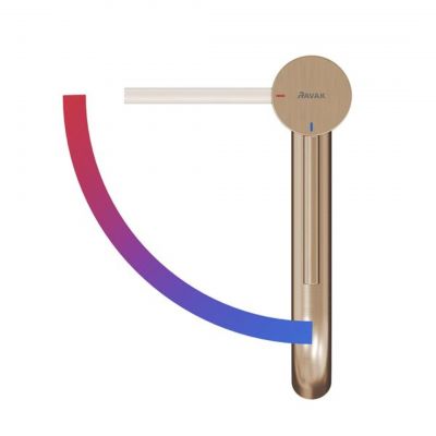 Ravak Espirit bateria umywalkowa stojąca BeCool złoto szczotkowane X070403