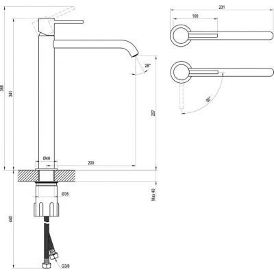 Ravak Espirit bateria umywalkowa stojąca BeCool chrom X070404