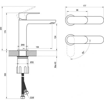 Ravak Eleganta bateria umywalkowa stojąca BeCool biały mat X070410