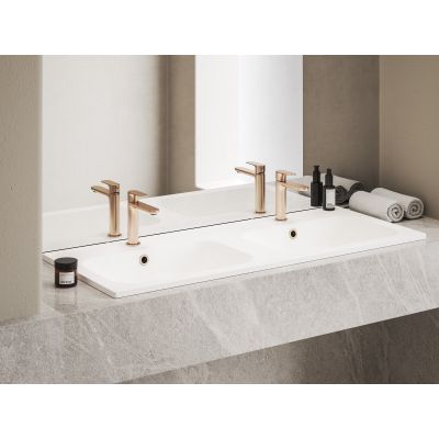 Ravak Eleganta bateria umywalkowa stojąca BeCool różowe złoto X070413