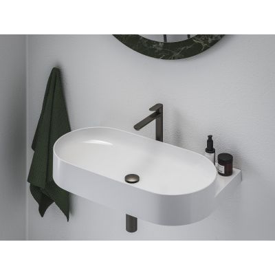 Ravak Eleganta bateria umywalkowa stojąca BeCool grafit szczotkowany X070416