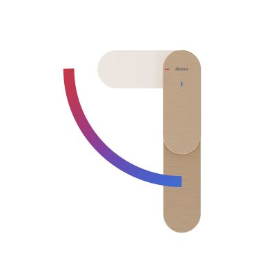 Ravak Eleganta bateria umywalkowa stojąca BeCool różowe złoto X070418