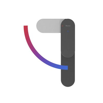 Ravak Eleganta bateria umywalkowa stojąca BeCool czarny mat X070421