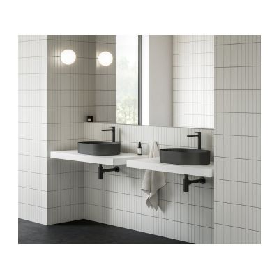 Ravak Eleganta bateria umywalkowa stojąca BeCool czarny mat X070421