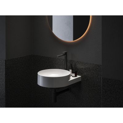 Ravak Eleganta bateria umywalkowa stojąca BeCool czarny mat X070421