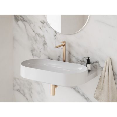 Ravak Eleganta bateria umywalkowa stojąca BeCool różowe złoto X070423