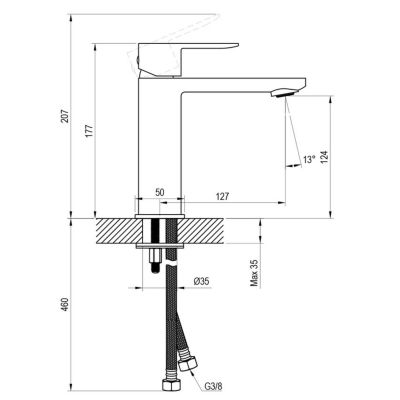 Ravak Chrome II bateria umywalkowa stojąca chrom X070448