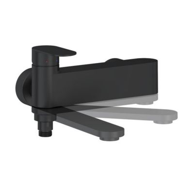 Ravak Chrome II bateria wannowo-prysznicowa ścienna czarna X070463