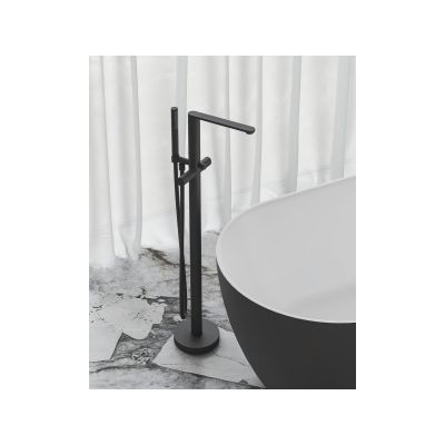 Ravak Chrome II bateria wannowo-prysznicowa wolnostojąca czarna X070468