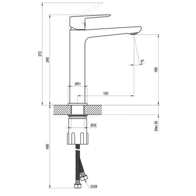 Ravak Life bateria umywalkowa stojąca chrom X070471