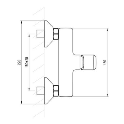 Ravak Life bateria prysznicowa ścienna chrom X070474