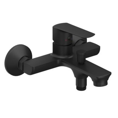 Ravak Life bateria wannowo-prysznicowa ścienna czarna X070479