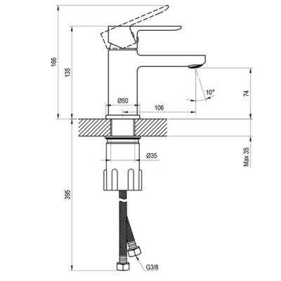Ravak Solar bateria umywalkowa stojąca chrom X070482