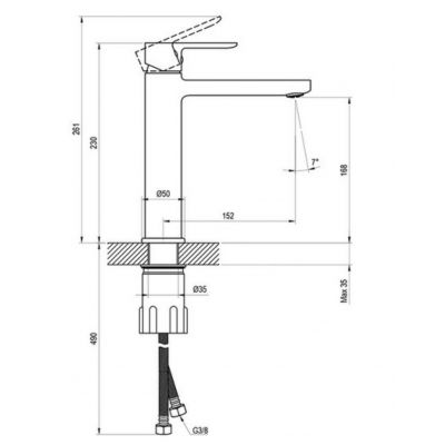 Ravak Solar bateria umywalkowa stojąca wysoka chrom X070483