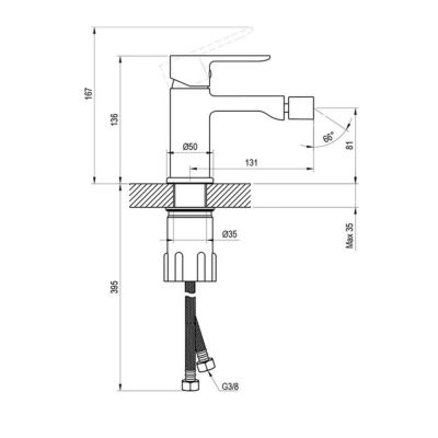 Ravak Solar bateria bidetowa stojąca chrom X070487