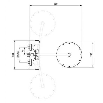 Ravak Espirit zestaw prysznicowy ścienny termostatyczny z deszczownicą chrom X070494