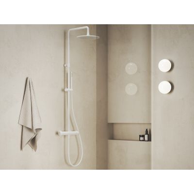 Ravak Espirit zestaw prysznicowy ścienny termostatyczny z deszczownicą biały X070495