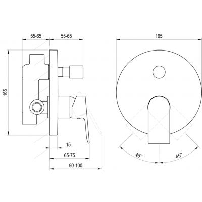 Ravak Plan bateria wannowo-prysznicowa podtynkowa chrom X070510