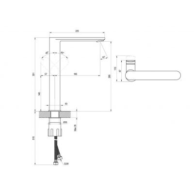 Ravak Chrome II bateria umywalkowa stojąca chrom X070585