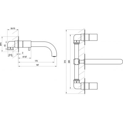 Ravak Espirit bateria umywalkowa podtynkowa złota X070600