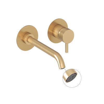 Ravak Espirit bateria umywalkowa podtynkowa do R-box złoto szczotkowane X070602