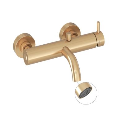 Ravak Espirit bateria wannowo-prysznicowa ścienna ES 022.60GLB złoto szczotkowane X070603